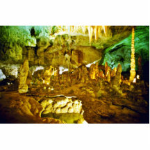 Lighted Interior Of Carlsbad Caverns National Park Cut Out