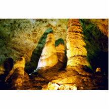 Lighted Interior Of Carlsbad Caverns National Park Photo Cut Out
