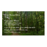 Lighted path in forest business card template