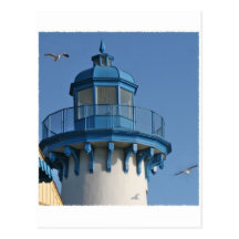 Lighthouse 070410 framed postcard