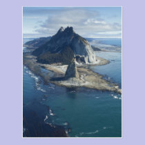 Lighthouse and rock pinnacle at Cape St. Elias postcards