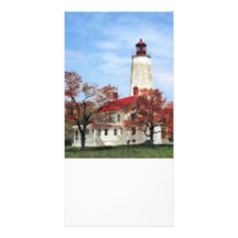 Lighthouse at Sandy Hook Personalized Photo Card