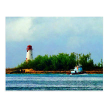 Lighthouse, Boat Nassau Bahamas Postcards