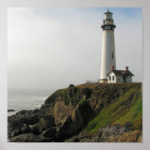 Lighthouse Cliff Poster
