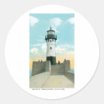 Lighthouse, Duluth, Minnesota Round Stickers