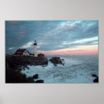 Lighthouse, Glorious Sunset, poster