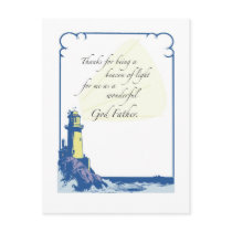 Lighthouse God Father, Father's Day Post Card