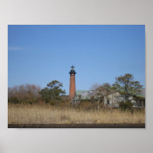 Lighthouse in Field Print