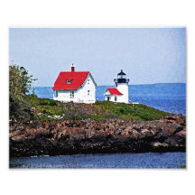 Lighthouse in Maine Photo Art