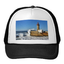 Lighthouse in Porto Mesh Hat