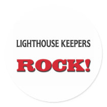 Lighthouse Keepers Rock Round Stickers