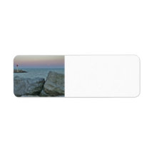 Lighthouse on the Rocky Shore Return Address Labels