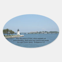Lighthouse Philippians 4:7 Sticker