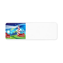 Lighthouse Scene Return Address Labels