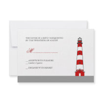 Lighthouse Wedding RSVP Card