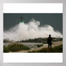 LighthouseWavelarge Poster