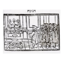 Lighting the Menorah Postcard