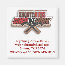 Lightning Arrow Ranch Fridge Magnets
