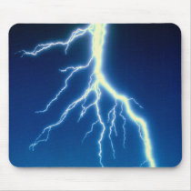 Lightning bolt over blue background mousepad