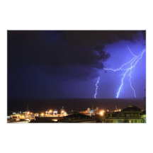 Lightning in Genoa, Italy Photograph