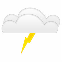 Lightning in Thunderstorm Clouds Photo Cutouts