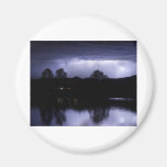 Lightning Over Coot Lake Fridge Magnets