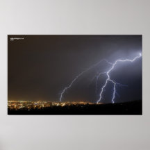 Lightning Over Salt Lake City Print
