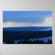 Lightning Stroke over Quabbin Reservoir Poster