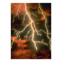 Lightning texture personalized announcement