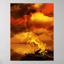 Lightning Unicorn Posters
