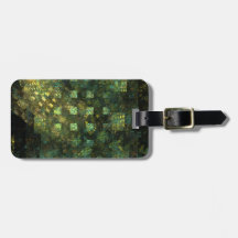 Lights in the City Abstract Art Address Luggage Tag