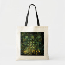 Lights in the City Abstract Art Monogram Bag
