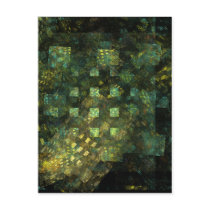 Lights in the City Abstract Art Postcard