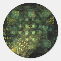 Lights in the City Abstract Art Round Sticker