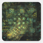 Lights in the City Abstract Art Square Sticker