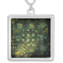 Lights in the City Abstract Silver Necklace