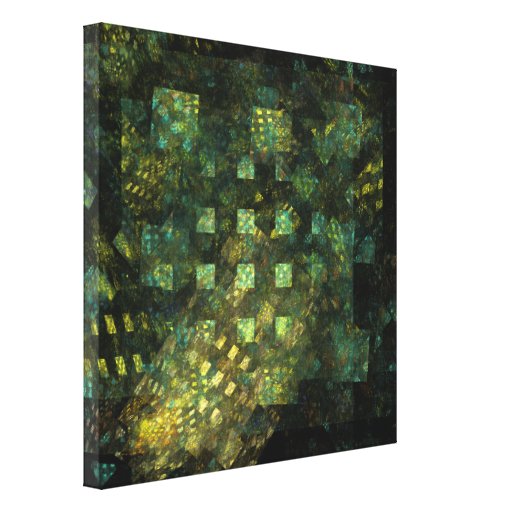 Lights in the City Abstract Wrapped Canvas Print