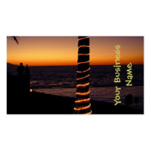 Lights on a Palm Tree Business Card Templates