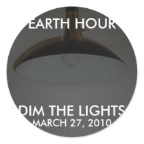 Lights On / Off - Dim the Lights for Earth Hour Sticker