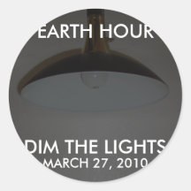 Lights On / Off - Dim the Lights for Earth Hour Sticker