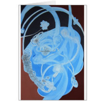 LightWizardsBlue001 Greeting Card