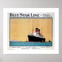 Ligne affiche d'étoile bleue