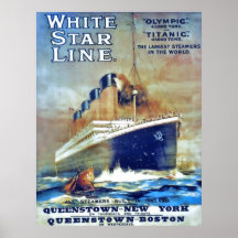 Ligne blanche d'étoile posters