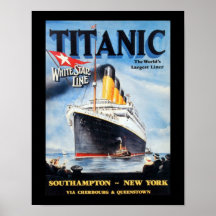Ligne blanche titanique affiche d'étoile