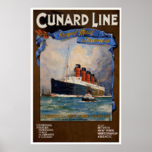 Ligne de Cunard - Lusitania Posters