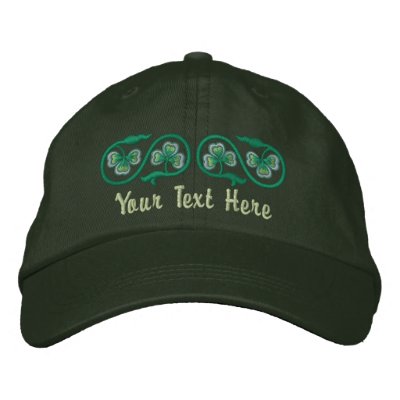 Ligne et rouleau de shamrock casquettes brodées