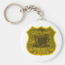 Ligue de dépendance de caféine de cardiologue porte-clé