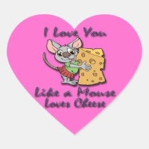 Like A Mouse Loves Cheese Stickers