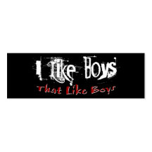 Like Boys Profile Card Business Cards