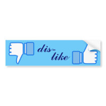 Like Dislike Whatever Design Bumper Sticker